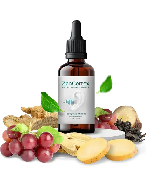 ZenCortex bottle with natural plant ingredients